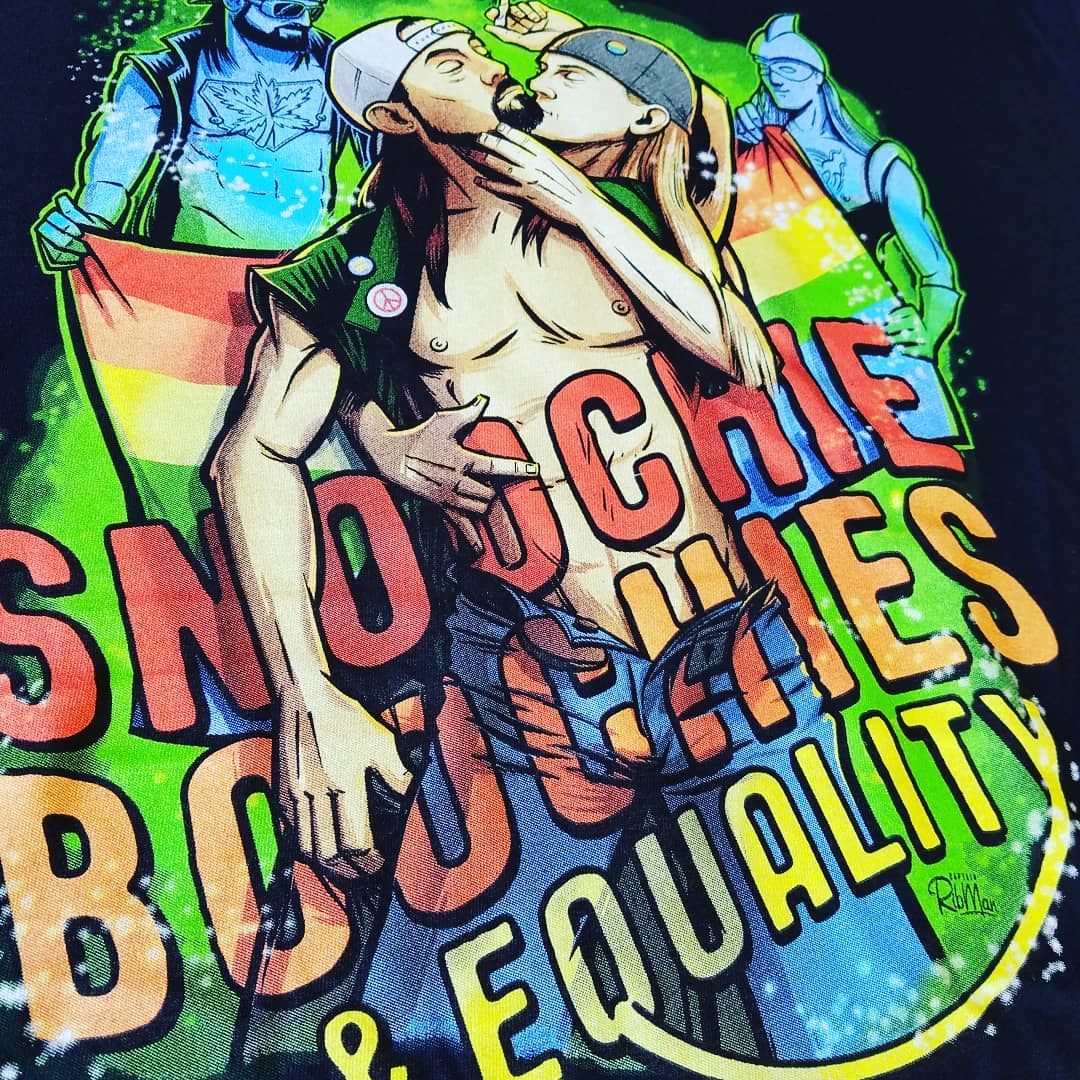 Pride and Equality themed art printed on a shirt