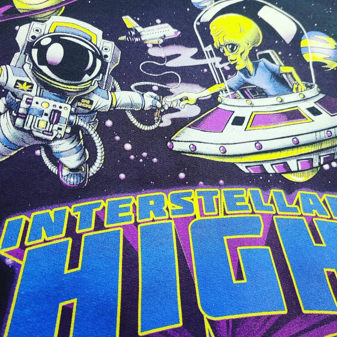 A close up of the letters interstellar high
